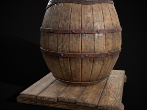 Gorda Wine Barrel 3D Model