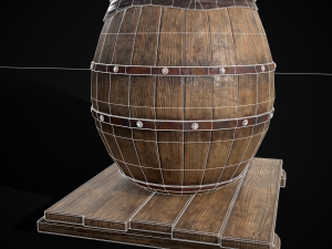 Gorda Wine Barrel 3D Model
