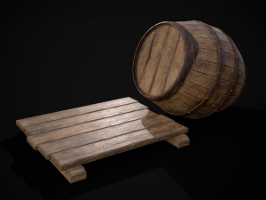 Gorda Wine Barrel 3D Model