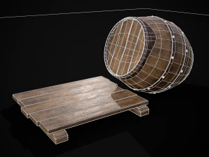 Gorda Wine Barrel 3D Model