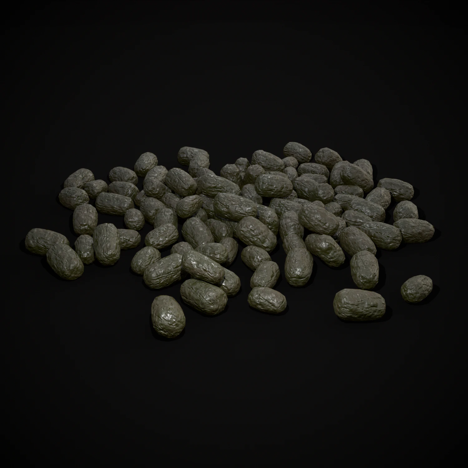 Deer Poop 3D Model .c4d .max .obj .3ds .fbx .stl .blend 
