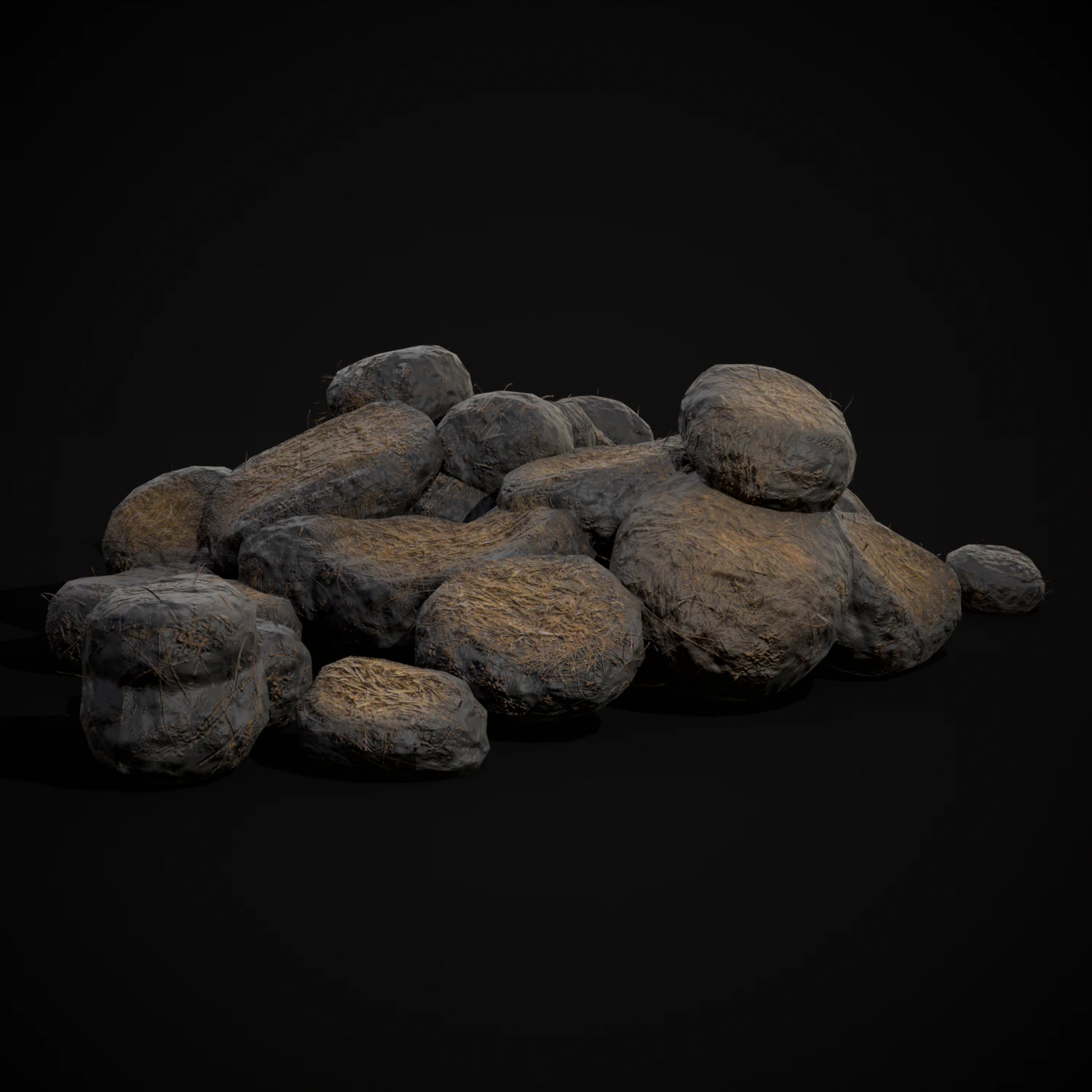 Horse Poop Version 2 3D Model .c4d .max .obj .3ds .fbx .stl .blend 