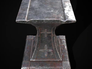 Ornamented Tool Makers Anvil 3D Model