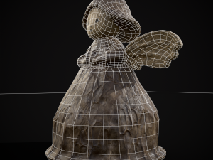 Angel Wood Figurine 3D Model