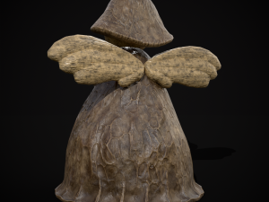 Angel Wood Figurine 3D Model