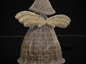Angel Wood Figurine 3D Model