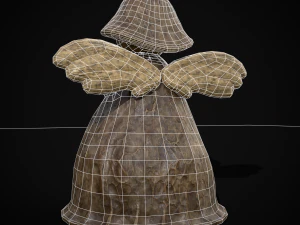 Angel Wood Figurine 3D Model