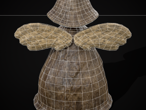 Angel Wood Figurine 3D Model