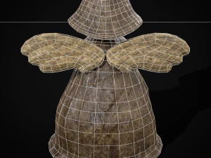 Angel Wood Figurine 3D Model