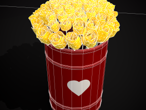 Yellow Roses Tin 3D 모델