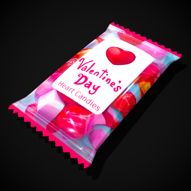 Valentine Candy Package 3D 模型 .c4d .max .obj .3ds .fbx .stl .blend 