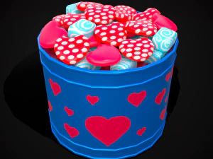 Valentine Heart Candy Tin 3D Model