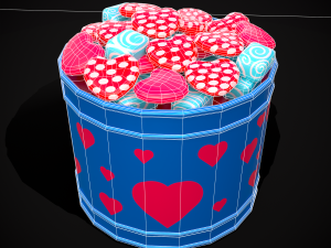 Valentine Heart Candy Tin 3D Модель