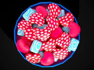 Valentine Heart Candy Tin 3D Model