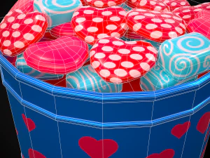 Valentine Heart Candy Tin 3D Model