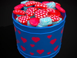 Valentine Heart Candy Tin 3D Модель
