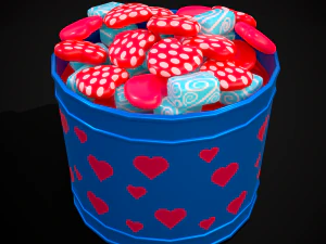Valentine Heart Candy Tin 3D Model