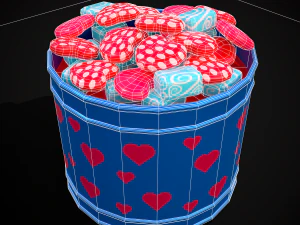 Valentine Heart Candy Tin 3D Model