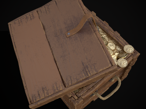 Chest Filled With Coins Modelo 3D