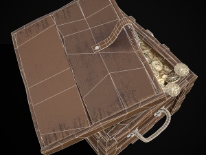 Chest Filled With Coins Modelo 3D