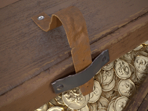 Chest Filled With Coins Modelo 3D