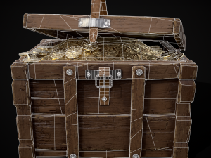 Chest Filled With Coins Modelo 3D