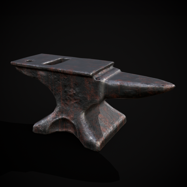 Classic Iron Anvil 3D Модель .c4d .max .obj .3ds .fbx .stl .blend 