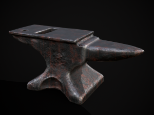 Classic Iron Anvil 3D Model