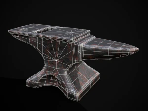 Classic Iron Anvil 3D Model