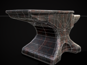 Classic Iron Anvil 3D Модель