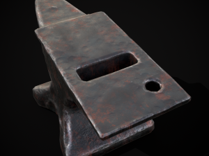 Classic Iron Anvil 3D Модель