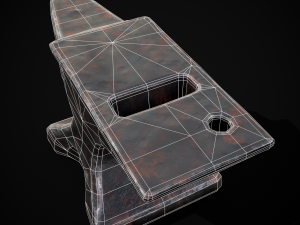 Classic Iron Anvil 3D Модель