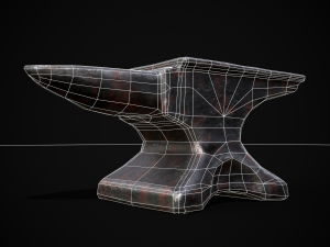 Classic Iron Anvil 3D Модель