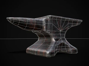 Classic Iron Anvil 3D Model