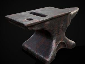Classic Iron Anvil 3D Модель