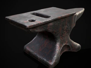 Classic Iron Anvil 3D Model