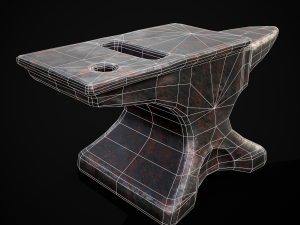 Classic Iron Anvil 3D Модель
