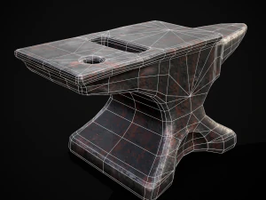 Classic Iron Anvil 3D Model