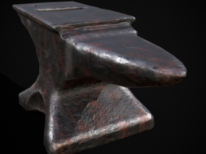 Classic Iron Anvil 3D Модель