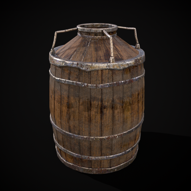 Reinforced Keg Model 3D .c4d .max .obj .3ds .fbx .stl .blend