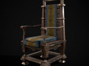 Regal Hardwood Chair 3D Model