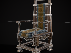 Regal Hardwood Chair Model 3D