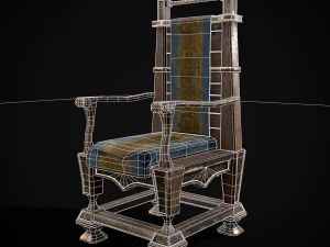 Regal Hardwood Chair 3D Model
