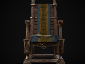 Regal Hardwood Chair Model 3D