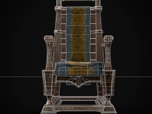 Regal Hardwood Chair 3D Model