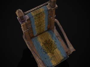 Regal Hardwood Chair Model 3D