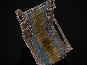 Regal Hardwood Chair Model 3D