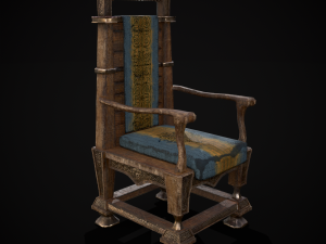 Regal Hardwood Chair Model 3D