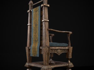 Regal Hardwood Chair Model 3D