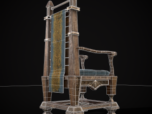 Regal Hardwood Chair Model 3D
